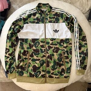 BAPE x Adidas Firebird Camo Green Track Jacket